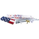 3'x5' U.S. Outdoor Economy Set with Printed Flag