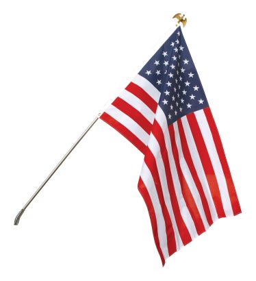 3'x5' U.S. Outdoor Economy Set with Sewn Nylon Flag