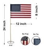 8" x 12" Hand-held Mini U.S. Flags - No Tip