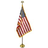 6'-10' U.S. Gold Adjustable Indoor Flag Set