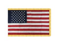 3'x5' U.S. Indoor & Parade Nylon Flags - Gold Fringe