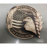 Patriotic Bronze Grave Marker