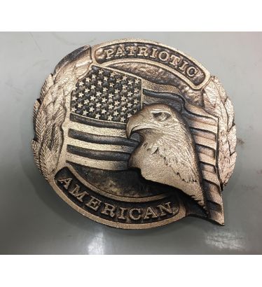 Patriotic Bronze Grave Marker