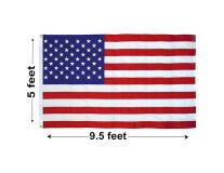 5'x9.5' U.S. Cotton Outdoor Flags (Interment Flag)