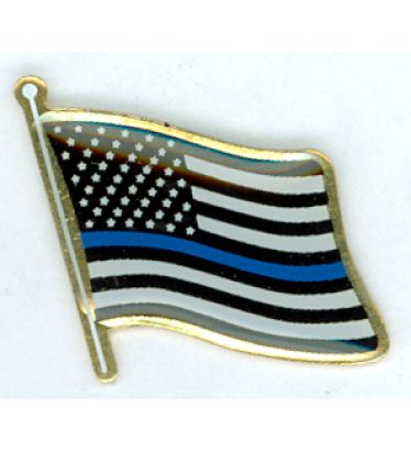 U.S. Thin Blue Line Wave Lapel Pin