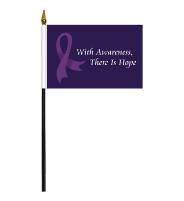 Custom 4"x6" Double Face Polyester Stick Flags