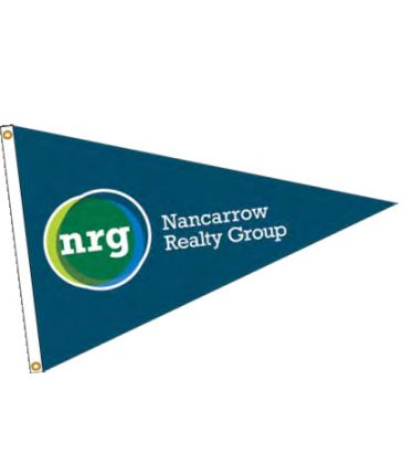 Custom 2.5'x4' Single Face Reverse Pennants