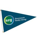 Custom 2'x3' Single Face Reverse Pennants 