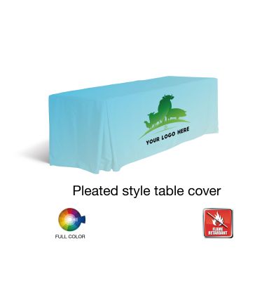 All-Sided Classic Custom Pleated Table Cover - Flame Retardant