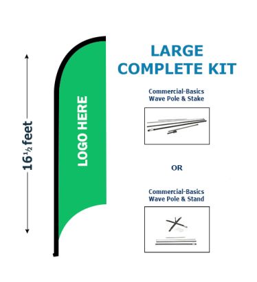 KIT - Large Commercial-Basics Wave Custom Banner