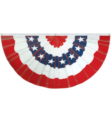 18" x 36" Stars & Stripes Economy Fan - Illusionary Pleats