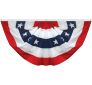 3'x6' Printed Stars & Stripes Pleated Fan - Light-Poly