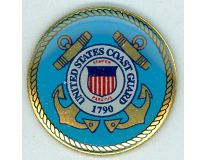 US Coast Guard Round Lapel Pin