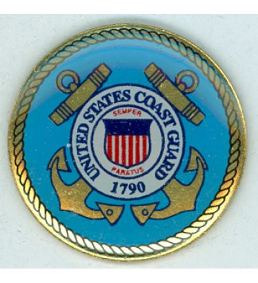 US Coast Guard Round Lapel Pin