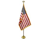 6'-10' Gold Adjustable Indoor Flag Set