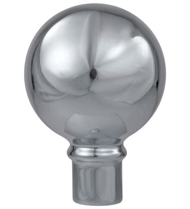 3" Silver Metal Parade Ball for Aluminum Poles - Indoor/Parade