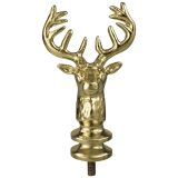 4-1/2" Gold Metal Elks Head for Oak Poles - Indoor/Parade