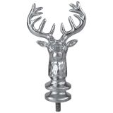 4-1/2" Silver Metal Elks Head for Oak Poles - Indoor/Parade