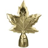 5-1/4" Gold Metal Maple Leaf for Oak Poles - Indoor/Parade