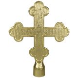 5-3/4" Gold Metal Botonee Cross for Oak Poles - Indoor/Parade