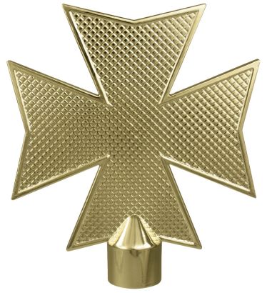 6-3/4" Gold Metal Maltese Cross for Aluminum Poles - Indoor/Parade