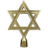 6 3/4" Gold Metal Star of David for Oak Poles - Indoor/Parade