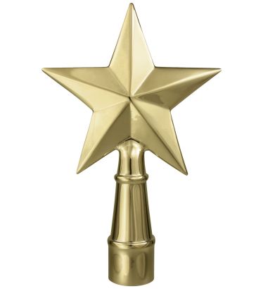 6-3/4" Gold Metal Texas Star for Aluminum Poles - Indoor/Parade