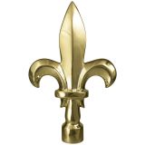 7-3/4" Gold Metal Fleur de Lis for Aluminum Poles - Indoor/Parade