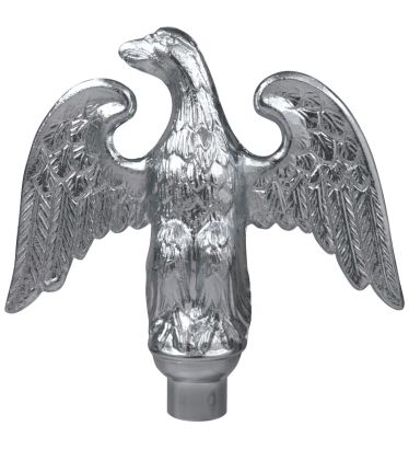 7" Wingspan Silver Metal Eagle for Oak Poles - Indoor/Parade