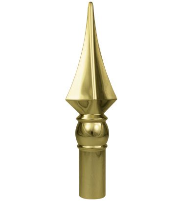 8" Gold-Plated Plastic Spear Ornament - Indoor/Parade