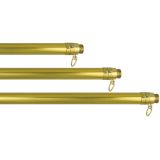 6'-10' Gold Adjustable 1-1/8" Diameter Pole - Indoor/Parade