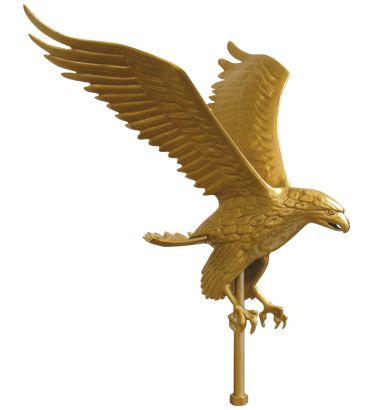 Aluminum Flying Eagle - Gold - 15" Wingspan