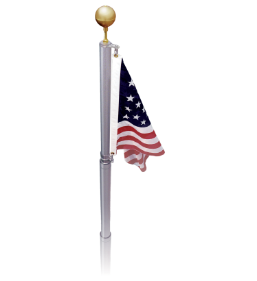 21' Residential Aluminum Telescopic Flagpole Kit