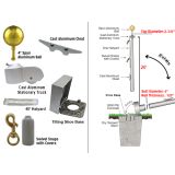 20' Standard Commercial Hinged-Base Flagpole 