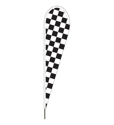 10'x30" B&W Checkered Blade Flag