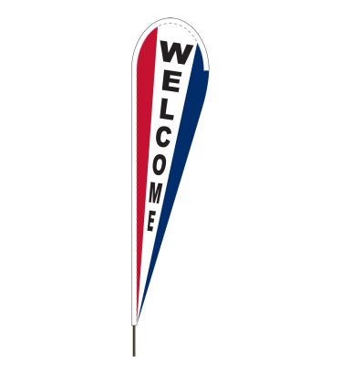 10'x30" RWB Welcome Blade Flag