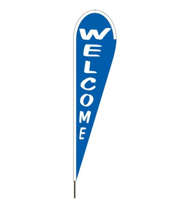 10'x30" Royal Blue Welcome Blade Flag