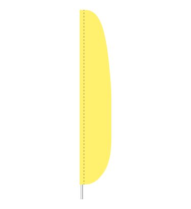 7'x17" FM Yellow Feather Flag