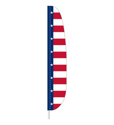 7'x17" Horizontal Stars & Stripes Feather Flag