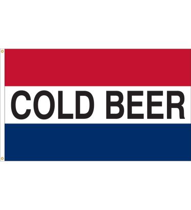 3'x5' Cold Beer Message Outdoor Nylon Flag