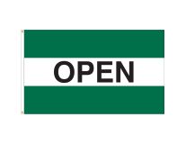 3'x5' Open Message Outdoor Nylon Flag - Green, White, & Green