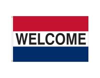 3'x5' Welcome Message Outdoor Nylon Flag - Red, White, & Blue