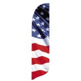 2'x11' Flying Stars & Stripes Wave Banner