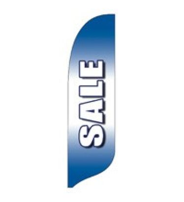 2'x11' Sale White-Blue Wave Banner