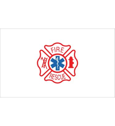 3'x5' Fire Rescue Outdoor Nylon Flag