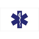 3'x5' Star Of Life Outdoor Nylon Flag