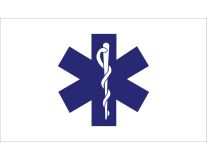 3'x5' Star Of Life Outdoor Nylon Flag