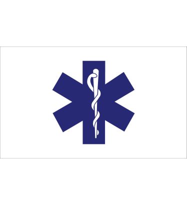 3'x5' Star Of Life Outdoor Nylon Flag