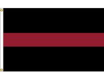 3'x5' Thin Red Line Outdoor Nylon Flag