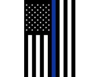 18"x12" Thin Blue Line U.S. Garden Flag